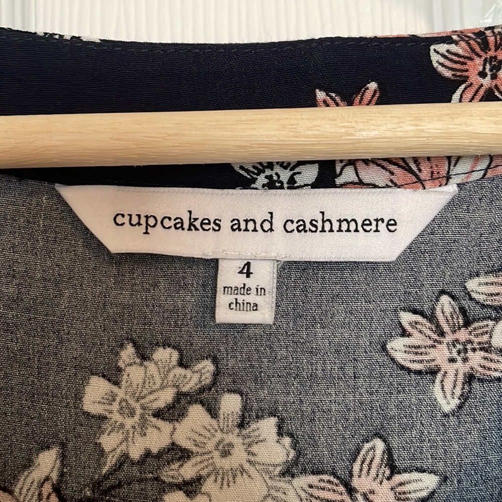 Cupcakes and Cashmere tie neck ruffle sleeve dress - Picture 2 of 13